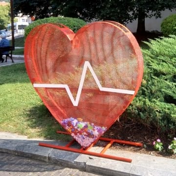 В Дупница поставиха метално сърце за събиране на капачки